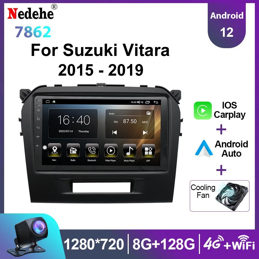 2 Din Car Radio Android 11 Carplay 8G 128 For Suzuki Vitara 2015 -  2019 Multimedia Player HD Screen 2din Head Unit GPS WIFI 4G