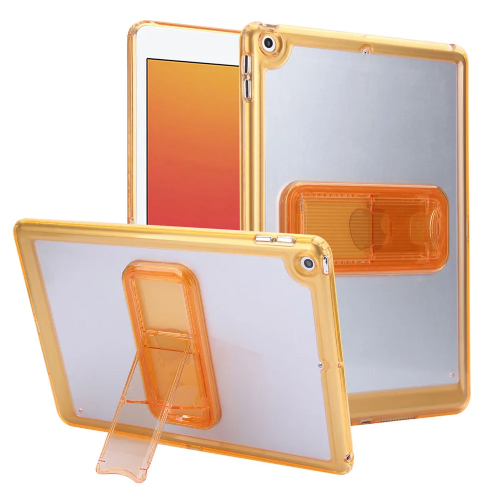 For iPad 7th 8th 9th 10.2inch Case Icy Colors Acrylic TPU Shockproof Protective Case with Kickstand Compatible with iPad Tablet