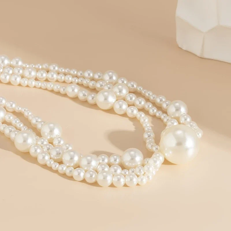 Fashion exaggeration ultra long fringe collar retro imitation pearl necklaces the best accessories for women wedding parties