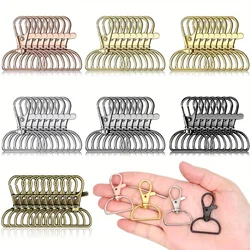 10pcs Swivel Clasp Lanyard Snap Hooks Keychain Clip Hook Metal Lobster Claw Clasps for Lanyard Key Rings Crafting Purse