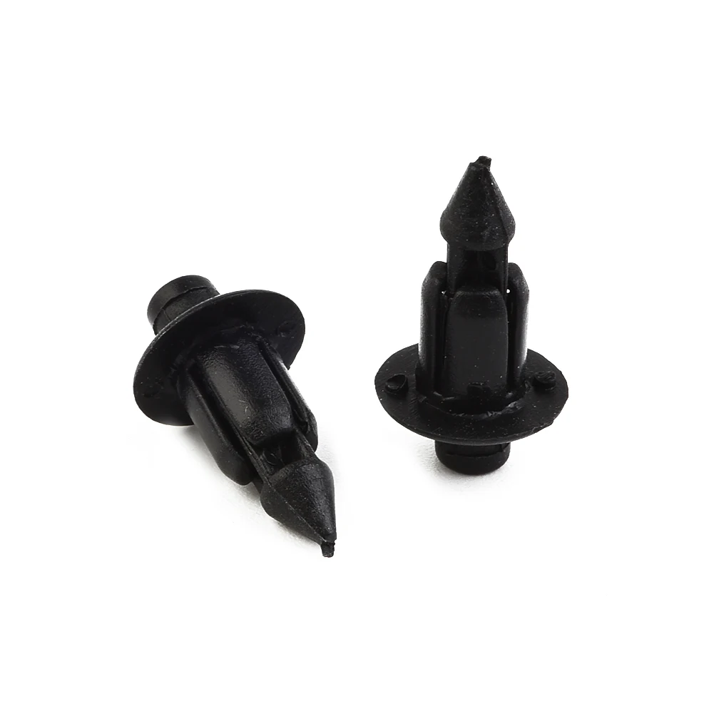 50pcs Rivet Clips Black Motorcycle Fairing Rivet 11mm Collar Diameter 6mm Hole For Honda For Suzuki For Fastener Clips