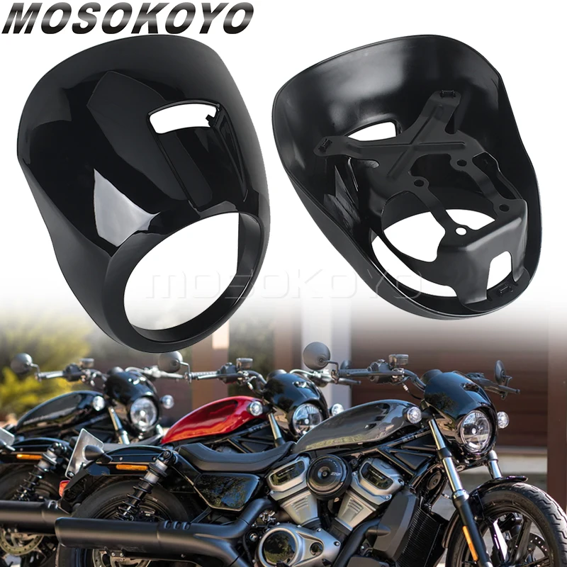 

For Harley Nightster 975 RH975 RH 975 2022 2023 2024 Motorcycle Front Mask Headlight Fairing Cover Head Lamp Front Headlamp Cowl