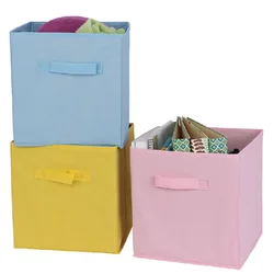 Study grid cabinet cloth drawer table top pack snack box folding storage box children's toys organizing basket storage box