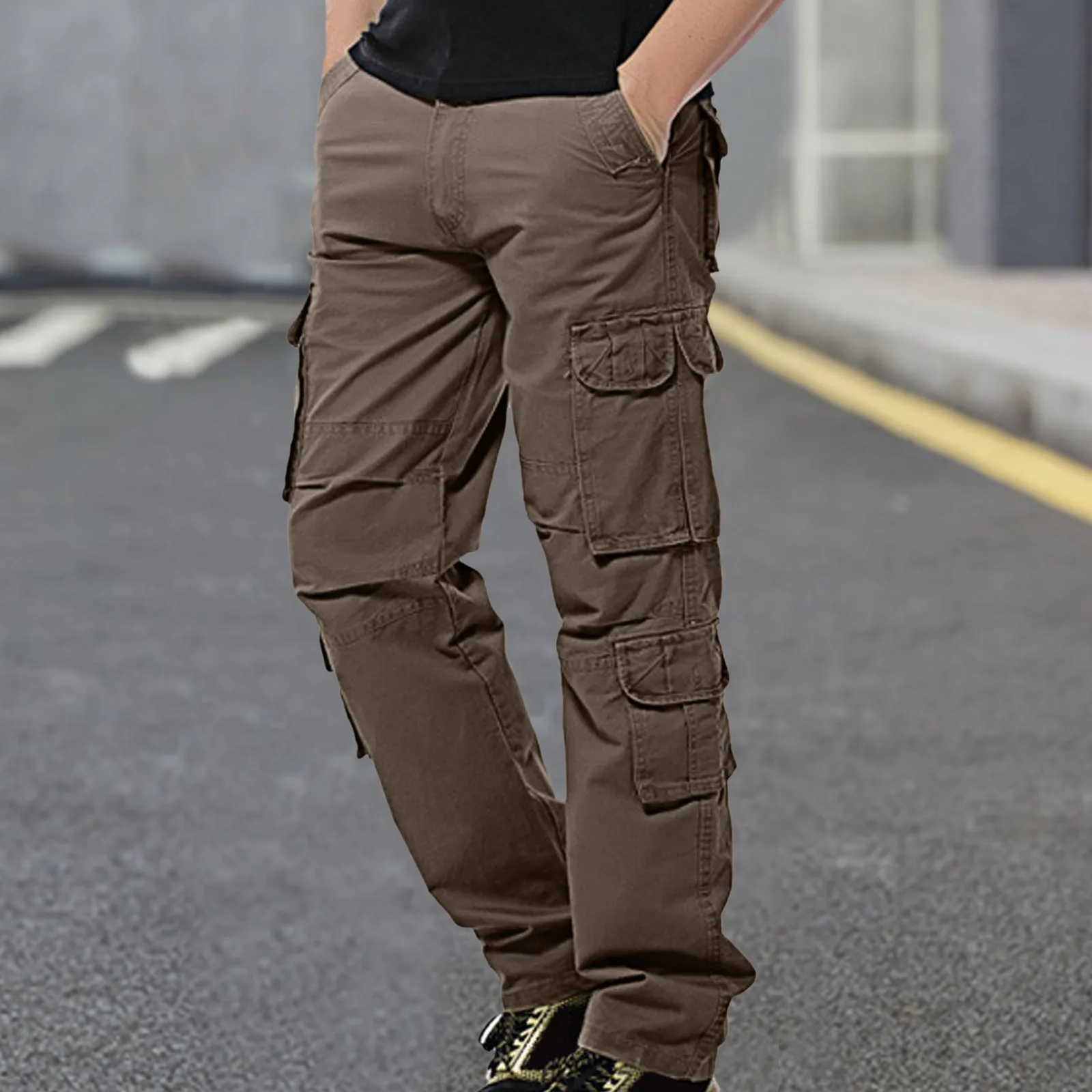 Pantalon cargo multi-poches pour homme, pantalon militaire, grande taille 38, nouveau, 2024