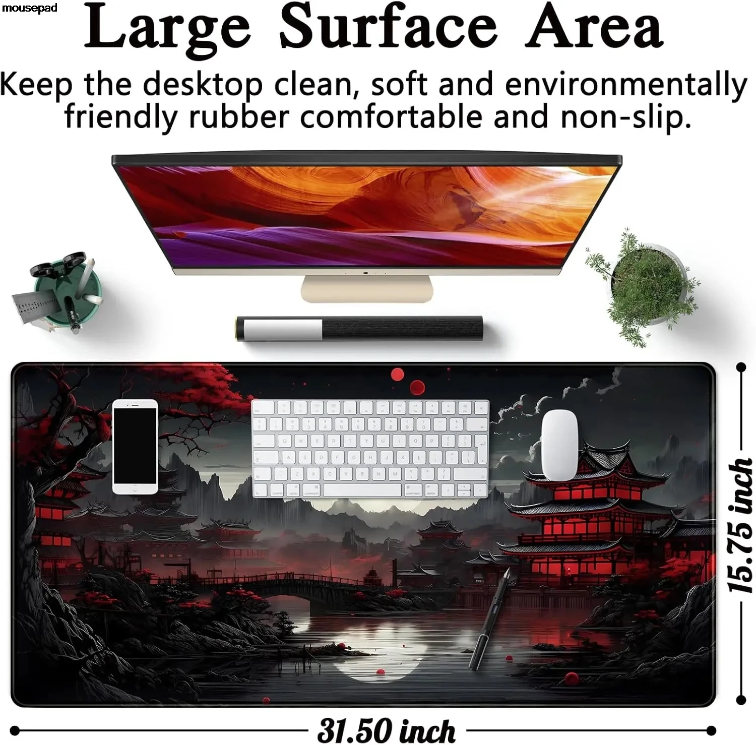 Landscape Painting Large Game Office Mousepad Gamer Mouse Pad XXL 900x400mm Gaming Speed Keyboard Pads Desk Mat Accessories