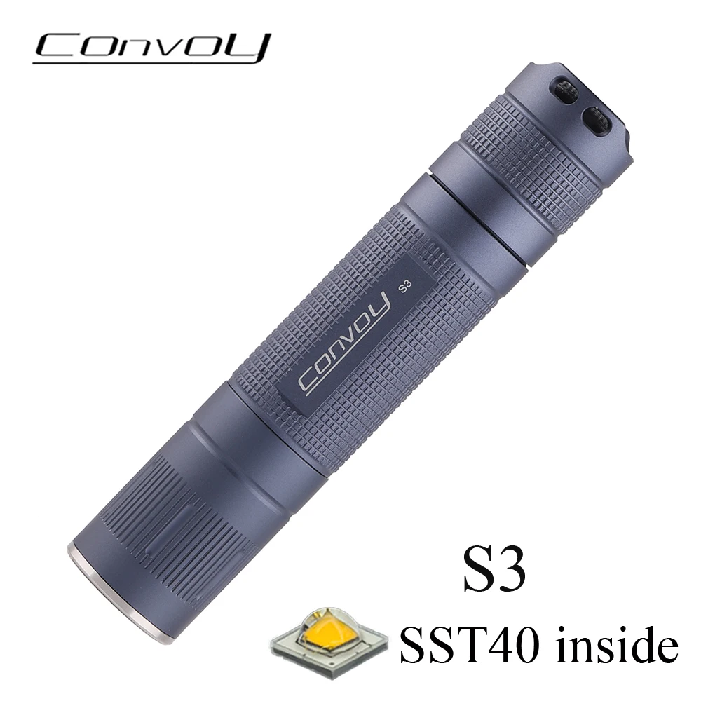 

Convoy S3 Flashlight SST40 Linterna Led 18650 Torch Mini Flash Light Camping Fishing Lamp Latarka High Power EDC Lanterna