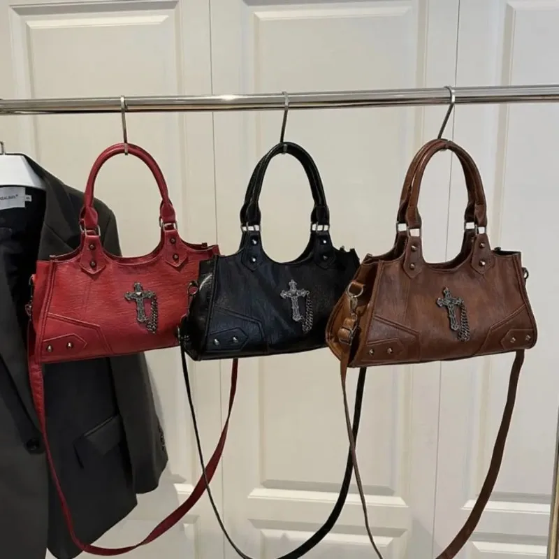 

Millennial Punk Motorcycle Bag 2026 New Y2K Rivet Cross Street Single Shoulder Bag