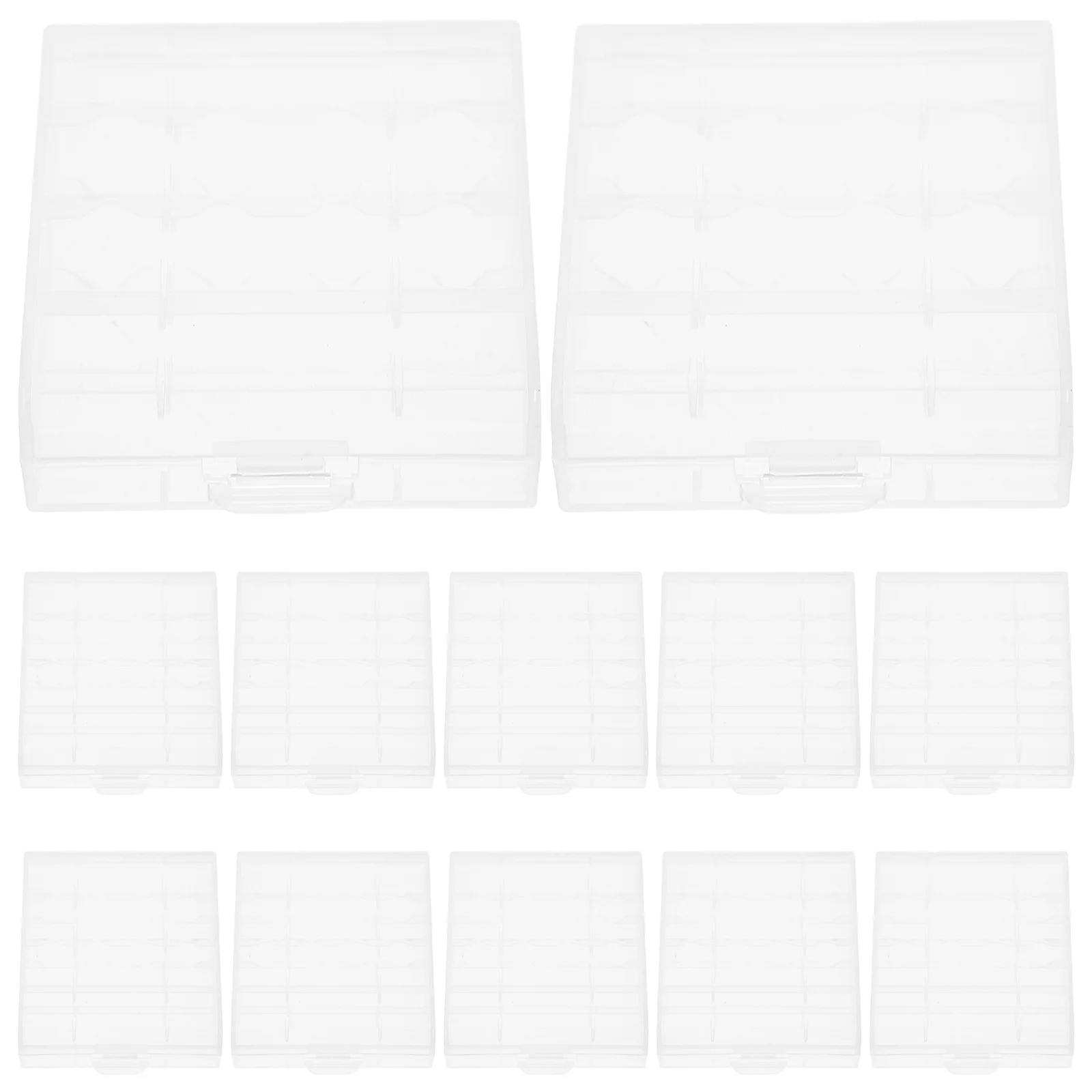 

12Pcs Clear Organizer Box Plastic Holder for Aa Aaa Compact Storage Case Home Office Garage Batteries Storage Case