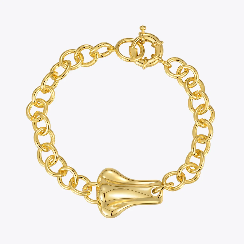 ENFASHION 3D Imitated Nose Bracelet For Women Gold Color Bracelets Cocktail Chain Fashion Jewelry Birthday Pulseras B202226