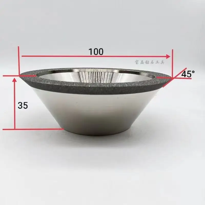 11C9 Gegalvaniseerde diamant slijpschijf SDC Cup slijpschijf voor het slijpen en vormen van hardmetalen gereedschap, frees en boor.