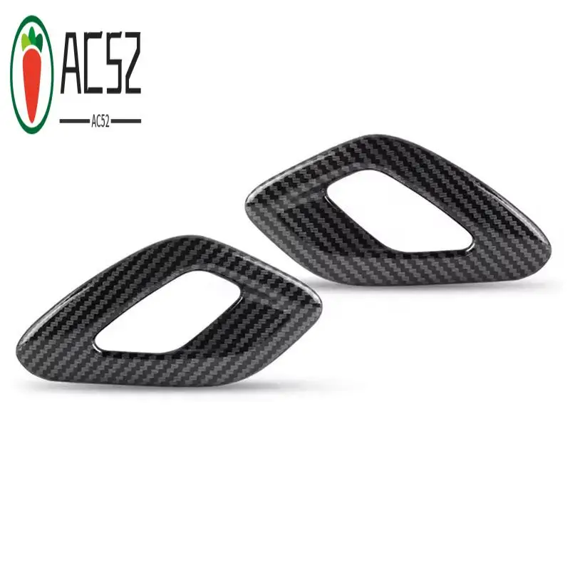 AC52-Inner Door Grap Inner Door Handle Cover Trim Carbon Fiber For Dodge Challenger 2015 2016 2017 2018 2019 2020 2021