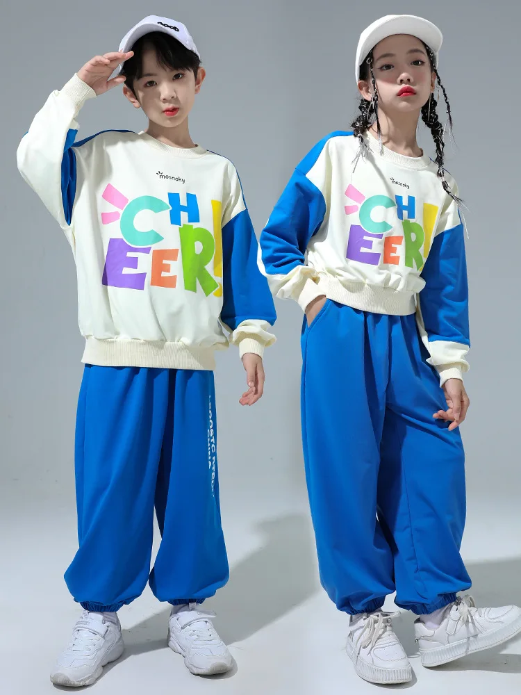 Kinder Street Dance Setup Kinder Kostüm Jungen Mädchen Kindergarten Grundschule Junior Cheerleading Sportuniform