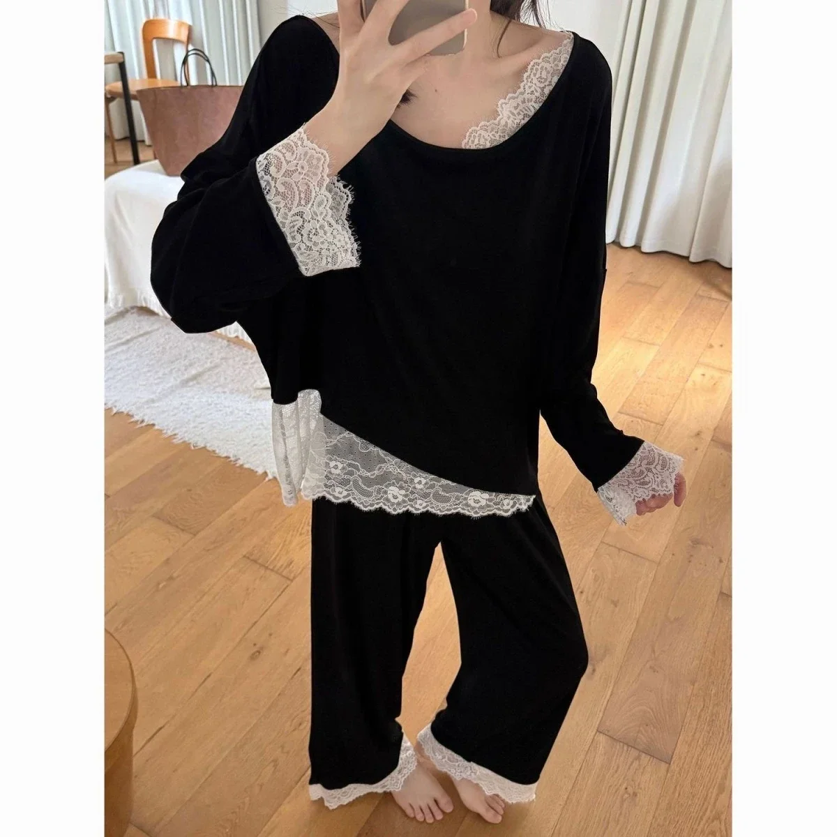

Women's Pajamas Sets Spring Autumn Two-Piece Cute Pyjama Long Sleeve Pijama Home Clothes Two-piece New Ladies Style Homewear Set