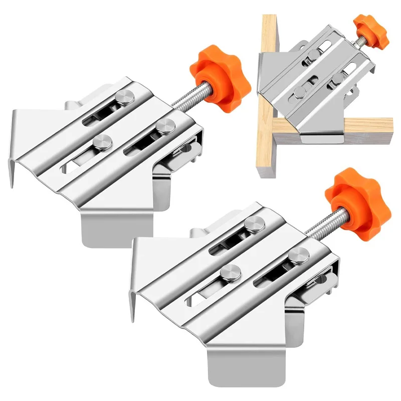 Corner Clamp Stainless Steel 90 Degree Right Angle Clamp Adjustable Woodworking Positioning Square for DIY Framing Welding