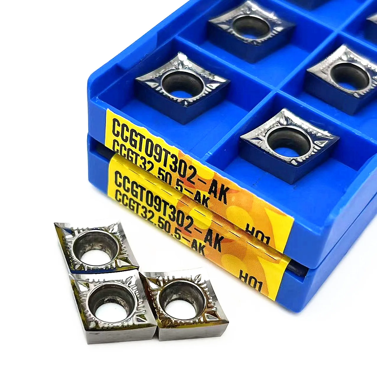 10 pz CCGT09T302 CCGT09T304 CCGT09T308 AK H01 utensile per tornitura interna inserto per tornitura in alluminio utensili per tornio in metallo CNC utensile da taglio