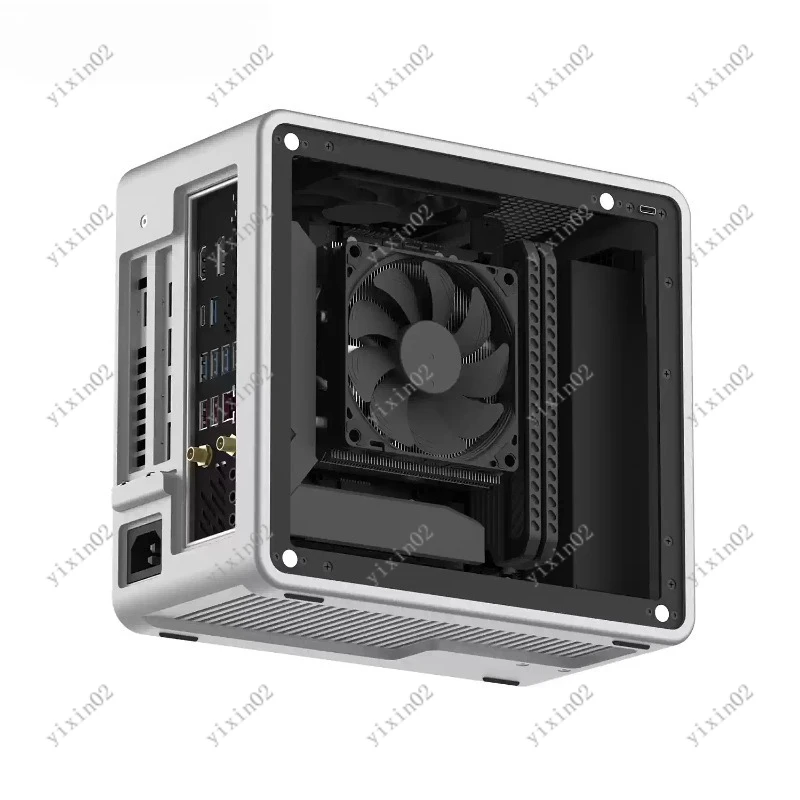 A4‑Size Full Aluminum Alloy Integrated ITX Mini PC Chassis Compact Desktop Case for Gaming Home Theater System