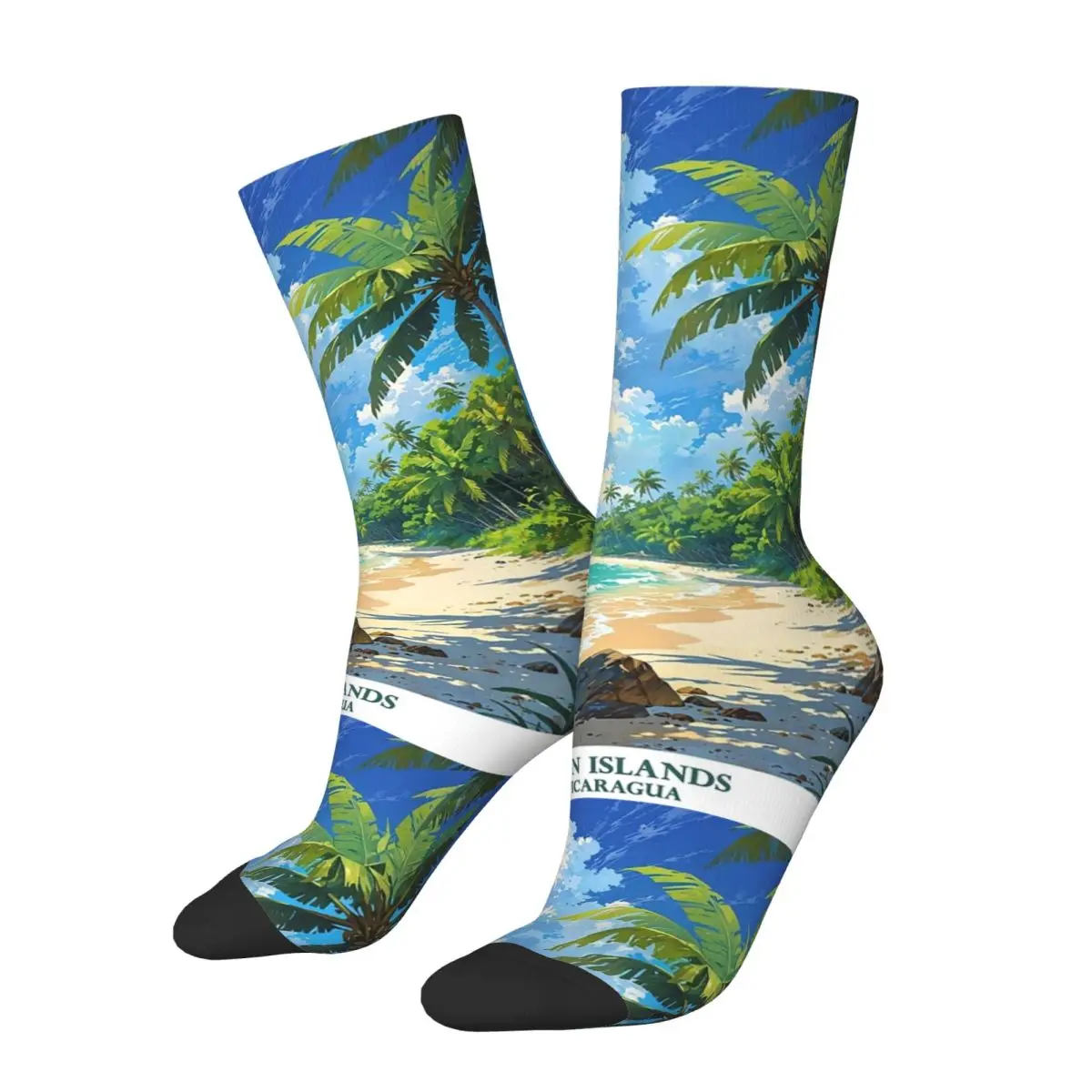 Corn Islands, Nicaragua Socks Harajuku Sweat Absorbing Stockings All Season Long Socks Accessories for Unisex Birthday Present