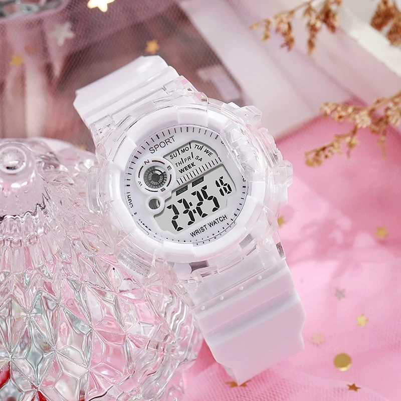 New Fashion Children Digital Watch For Woman Students Sports Electronic Watches Girls Military Silicone Watch Hot Sale Top Clock
