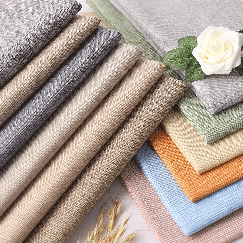 QJH Home Decor Canvas/Burlap Fabric Sewing Craft, Rustic Cloth Suitable for Sofa,Tablecloth,Pillow,Door Curtain Home Decoration