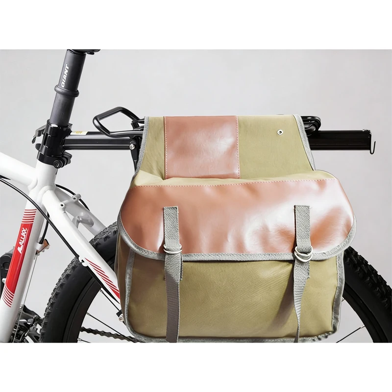 Vintage Motorcycle Side Bags Universal Large Capacity Saddle Bag Canvas Waterproof Bag For YAMAHA For Kawasaki 1000 For BMW view 5