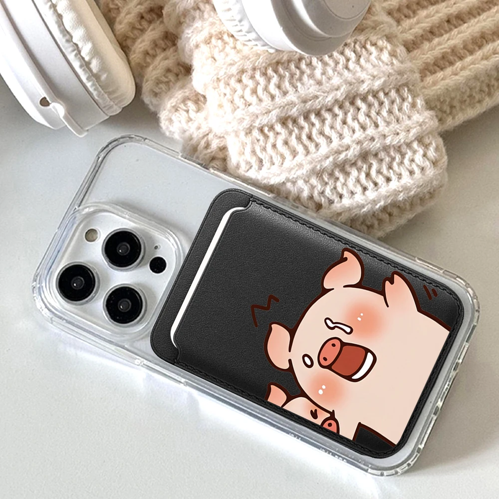 Leder-Kartenetui Handyhülle Kartenhalter für MagSafe Magnetische Hülle Geeignet für alle iPhones mit MagSafe-Kartenfach Rückseitentasche – Detail 4