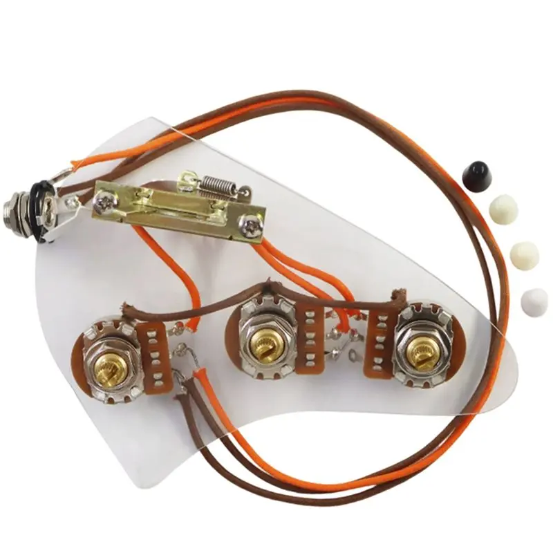 

【TRAVEL ESSENTIAL】For ST/SQ For Style Guitar For Standard Wiring Kit Featuring SSS Circuitry, Tone And Volume Control& SSS Picku