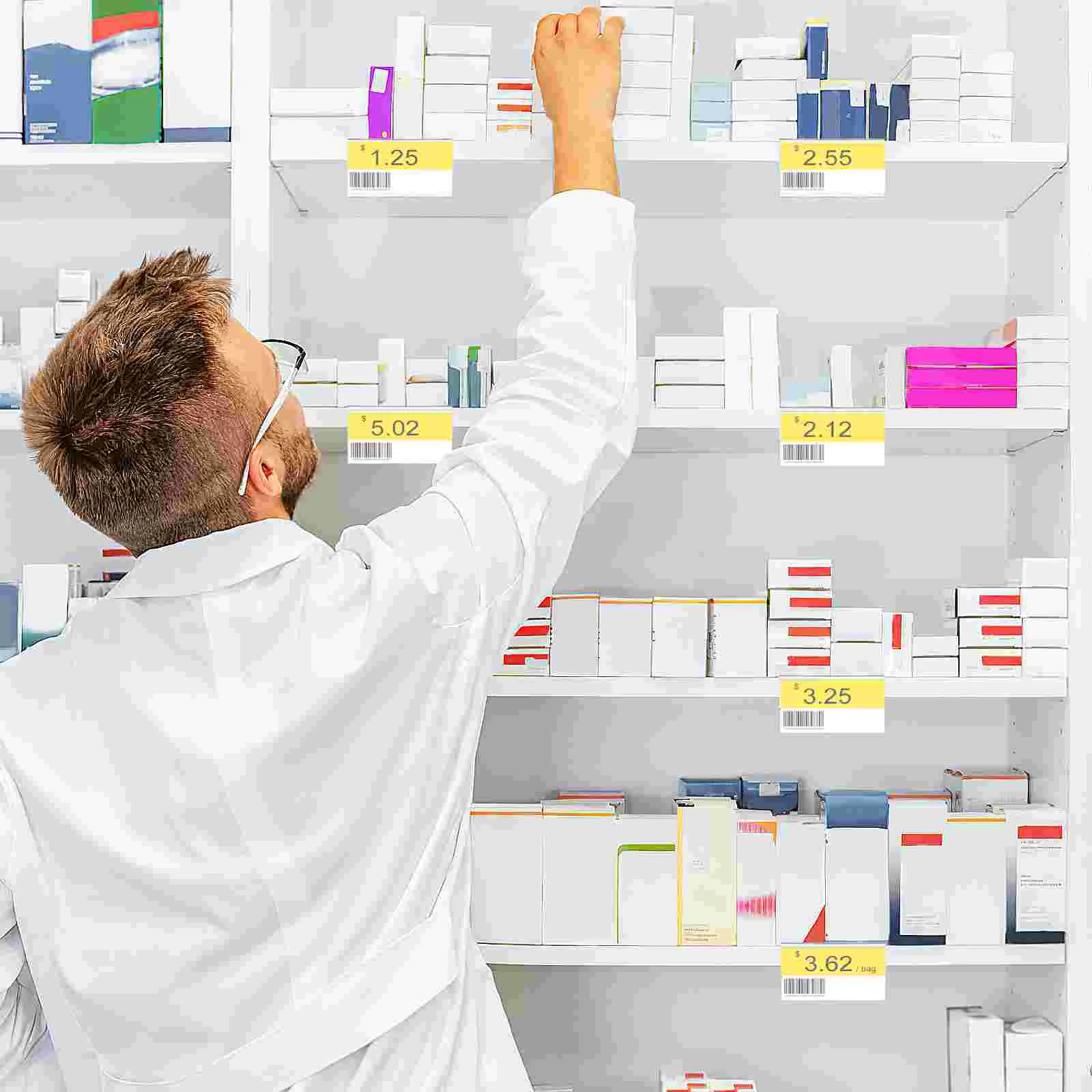 Rack Labels Preço Clear Holders Glass, Retail Tag Holder, Merchandise Sign Display, 30 pcs