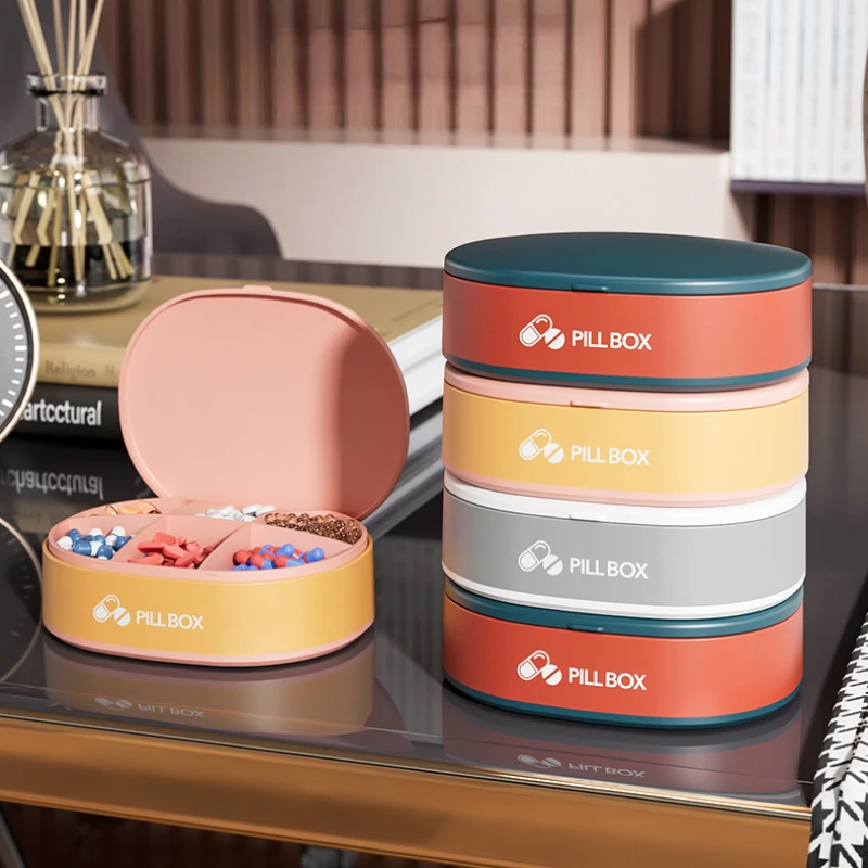 

1 PC Pill Case For Tablets 6/4 Gird Medicine Pill's Organizer Drug Capsule Plastic Storage Box Divider Weekly Travel Pill Cutter