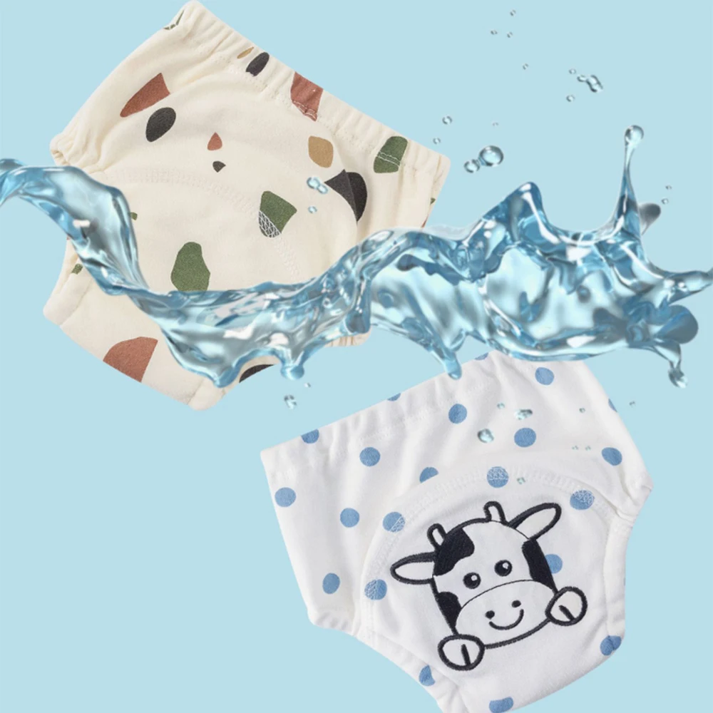 4 Stuks Baby Kids Katoenen Potje Training Broek Waterdichte Baby Shorts Ondergoed Herbruikbare Doek Luiers Kinderen Slipje