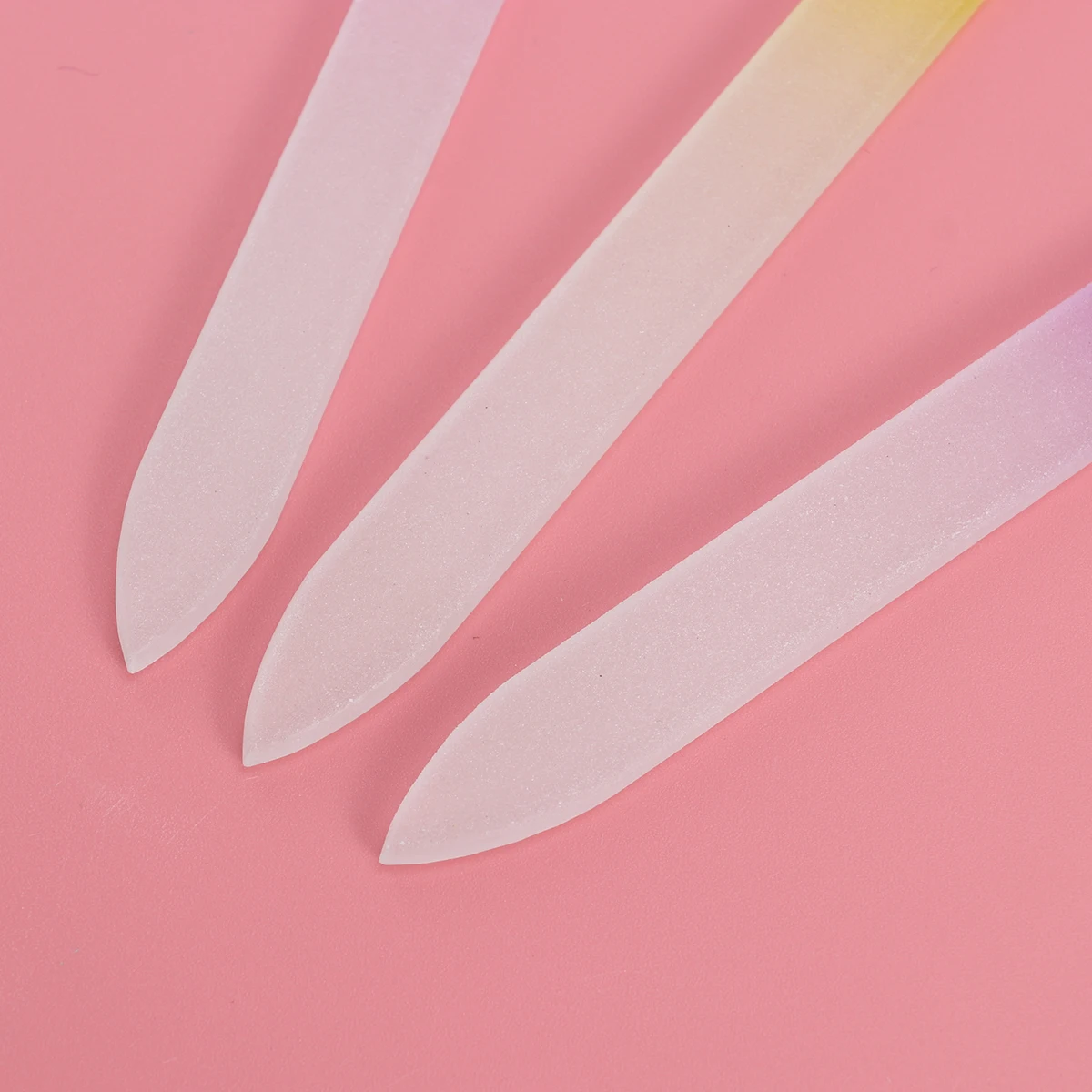 

3 Pcs Glass Nail Files Durable Safe Non Toxic Fine Medium Grit Surface Smooth Hygienic Nail Care Tools Fingernail Supplies