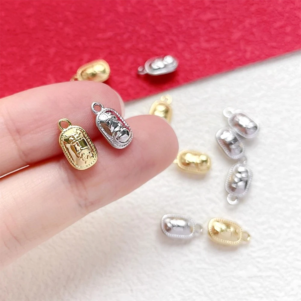 

4 шт., позолоченный латунный ретро-безопасный кулон «сделай сам», модные ювелирные изделия, ожерелье, браслет, аксессуары для одежды, материалы