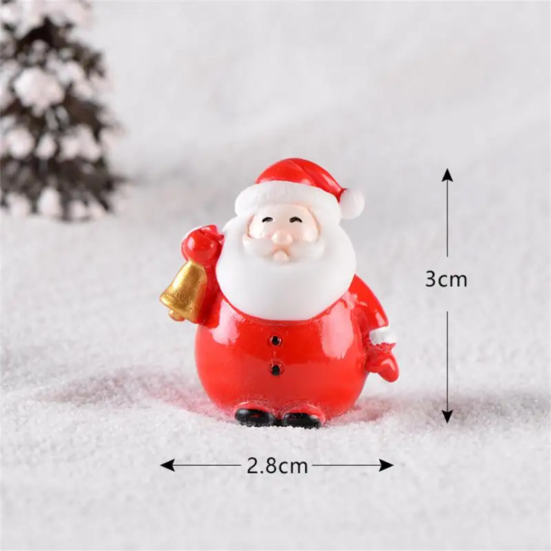 New Santa Claus Snowman Decoration Accessories Micro Landscape Christmas Socks Gift Bell Resin Small Ornaments