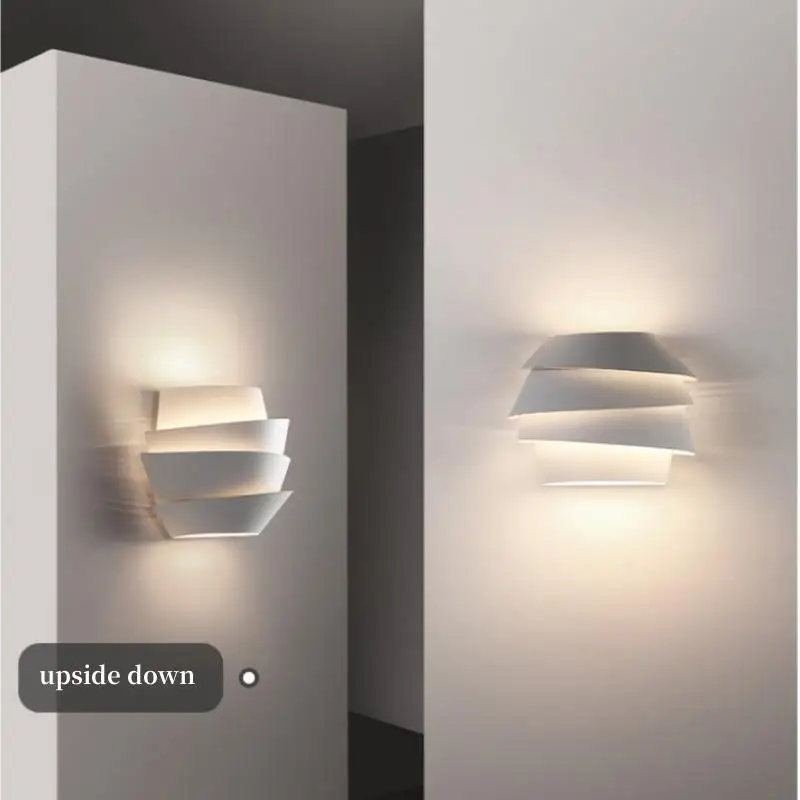 Nordic Pinecone Design White Wall Lamp Bedroom Bathroom LED Wall Lights Stair Aisle Simple Decorative Light Living Room Sconce