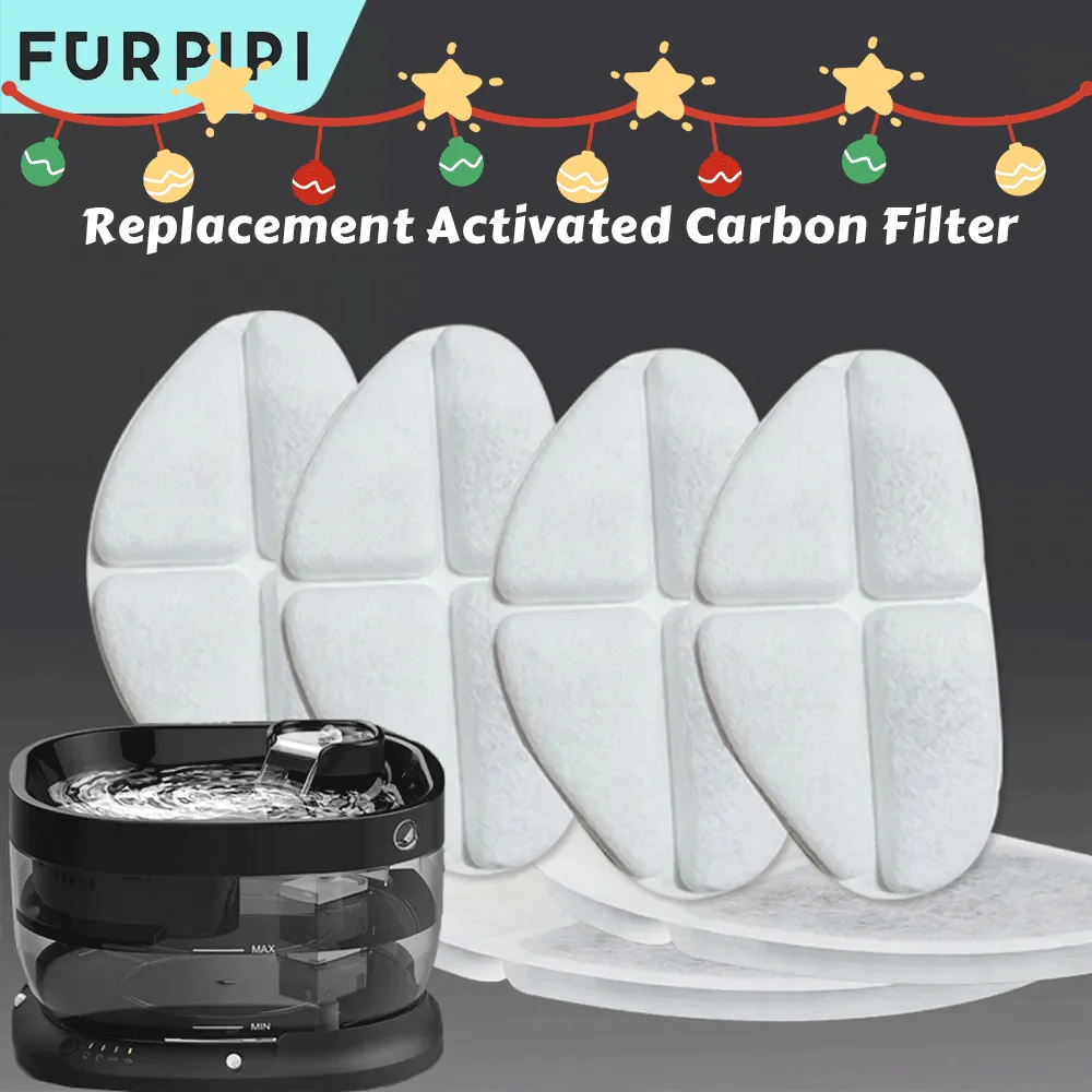 

Replacement Activated Carbon Filter For Cat Water Drinking Fountain Replaced Filters Flower For Dog Pet Round Fountain Dispenser