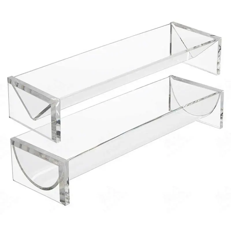 Clear Cracker Tray Acrylic Rectangular Cracker Holder Biscuit Serving Tray Food Display Stands Party Appetizer Serving Tray