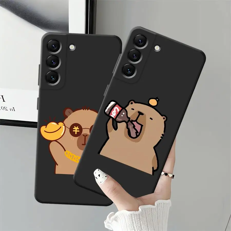Милый мягкий чехол для телефона с изображением капибары для Samsung Galaxy A03 A07 Note 20 Ultra 9 10 A30 A40 A01 A02 A05 A50 A70 A10