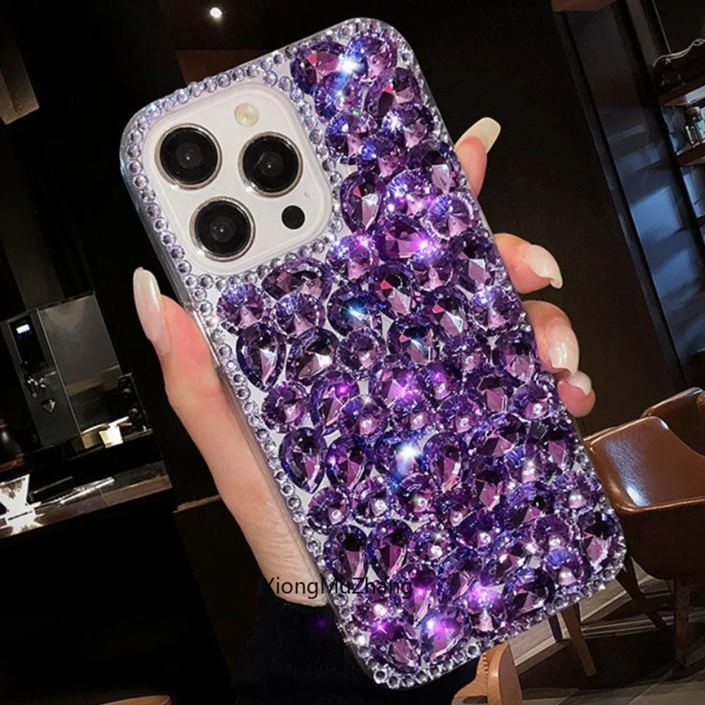 Luxury Bling Diamond Rhinestone Glitter Custom Case for Xiaomi Poco X6 Pro X5 X4 X3 NFC X3 Pro Poco M6 Plus M5 M4 Pro F6 F5 F4 v