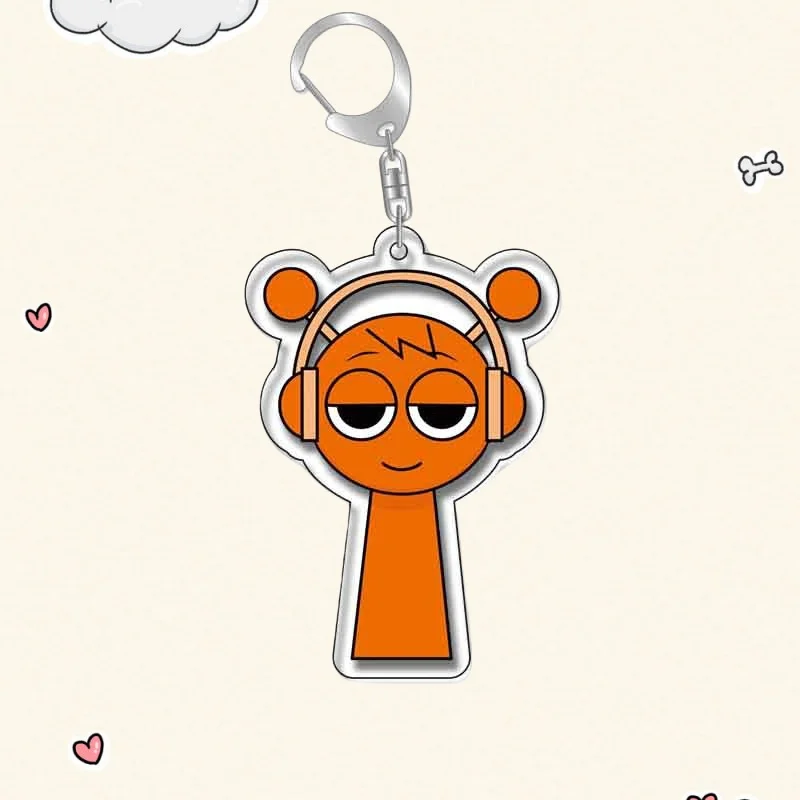 18 قطعة سلسلة المفاتيح Sprunki الاكريليك للإكسسوارات Sprunki Oren Raddy رمادي Brud Vineria قلادة كيرينغ مفتاح سلسلة مجوهرات المشجعين الهدايا