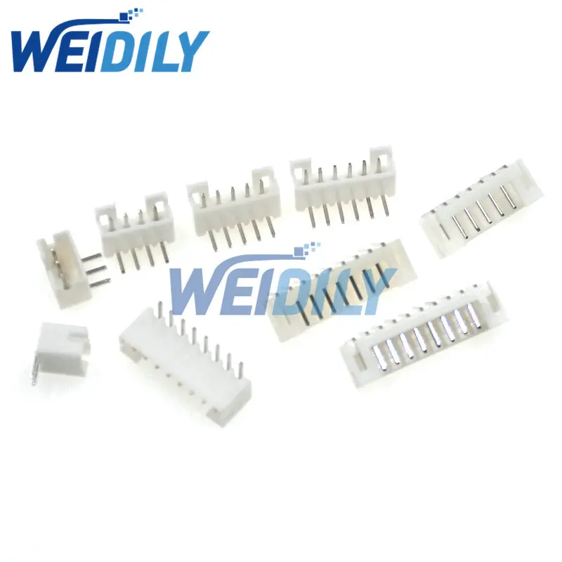 50PCS PH2.0 Connector 2.0mm Pitch Straight/Right Angle Pin Female Housing Shell Plug 2P 3P 4P 5P 6P7P8P9P 10P Terminal For PCB