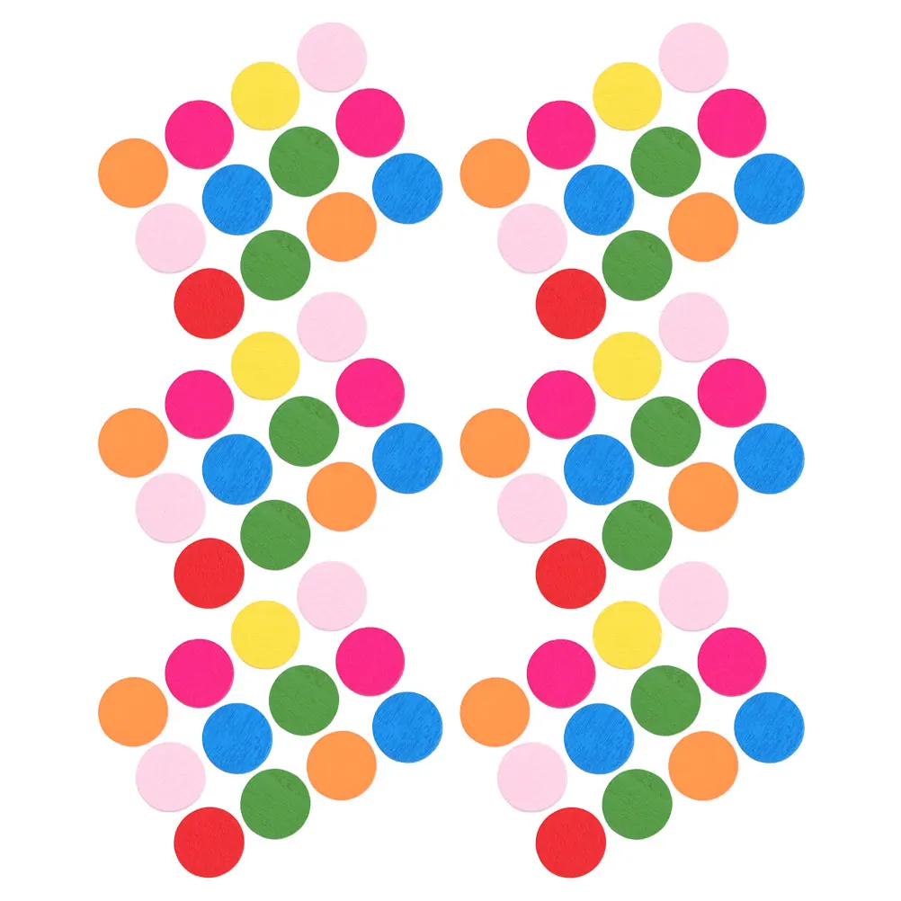 

150pcs Wooden Disc Learning Tool Math Counters Kids Educational Toys Colorful Wood Discs for Crafts Montessori for Kids