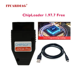 Chipsoft J2534 Pro K-line KLine CAN BUS CANHacker Adapter strumento diagnostico VCI strumento di sintonizzazione del Chip ECU viene fornito con ChipLoader 1.97.7