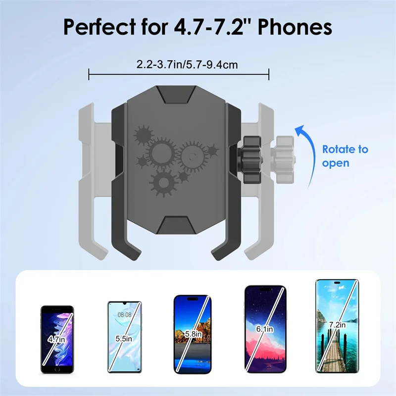 1pc Cell Phone Mount 360° Rotation Car Phone Mount Strong Suction Cell Phone Holder Adjustable For Dashboard Windshield Vent