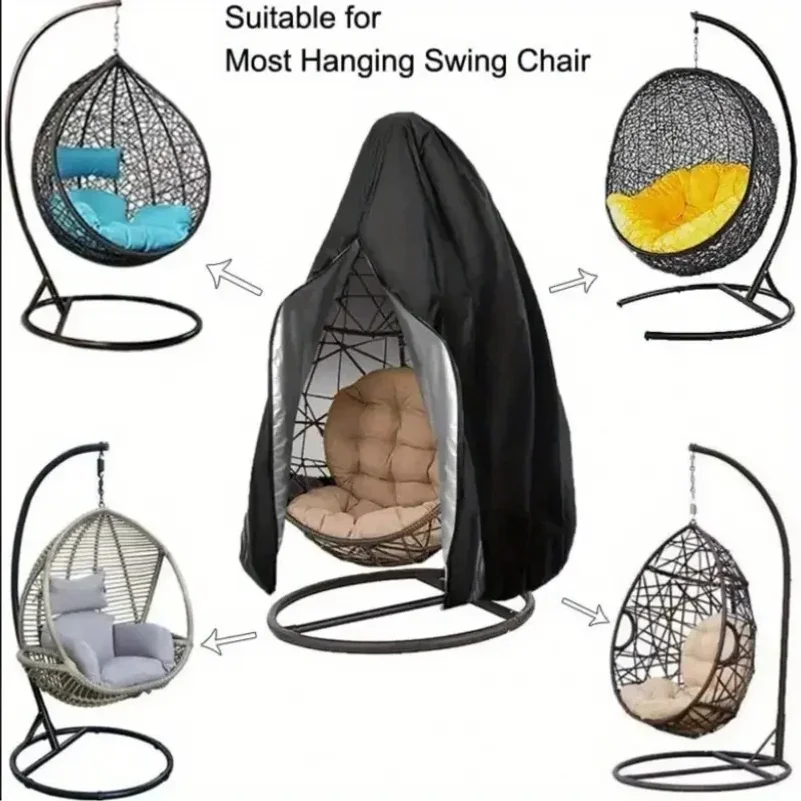 Oxford Fabric Outdoor Garden Eggshell Swing Cover for Courtyard Hanging Baskets and Chairs, Sun Protection and Dust Prevention view 5