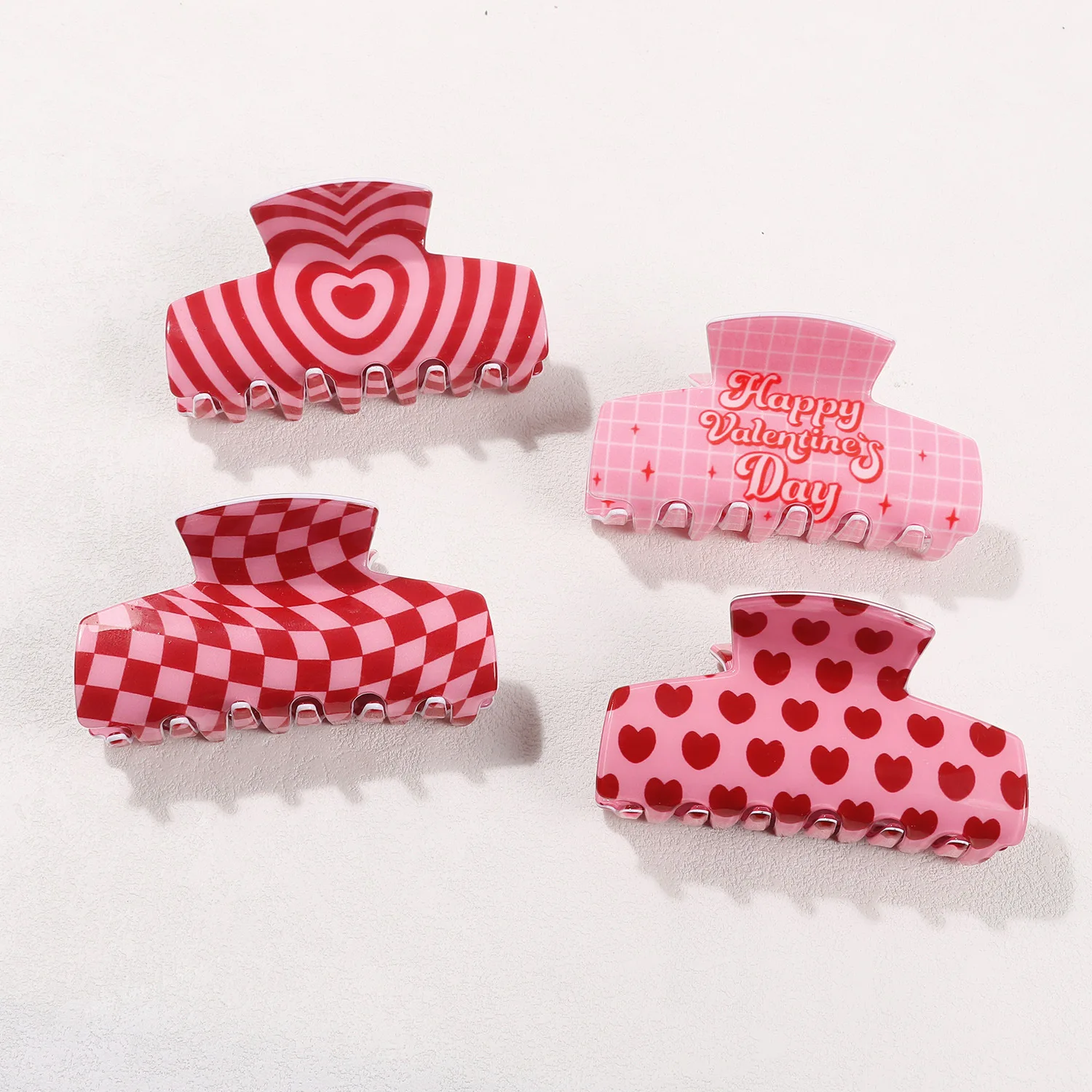 Valentinstag Neue Haarspange mit Hai-Motiv, Buchstaben-Haaraccessoires, Herz-Haarnadel, Rotes Geschenkset, Rote Herz-Haarklammer, Accessoires, Geschenk für Freundin – Detail 1