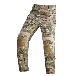 HAN WILD G3 pantalones de combate con rodilleras Airsoft, pantalones tácticos militares a prueba de viento, pantalones Cargo Ripstop, ropa de caza de trabajo