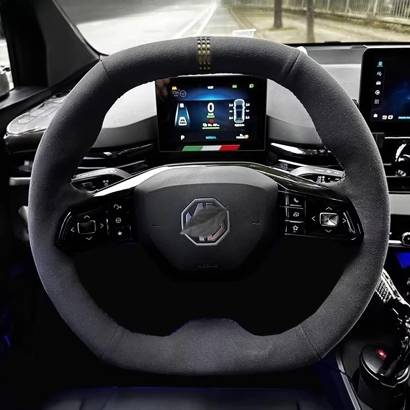 

Чехол на руль автомобиля из прочной замши ручной работы, нескользящий, для MG MULAN 2022-2023 и MG4 2022-2026