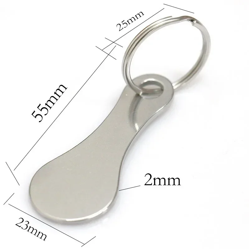 1Pcs Practical Metal Shopping Trolley Remover Key Ring Token Chip With Carabiner Hook Portable Durable Universal Supermarket