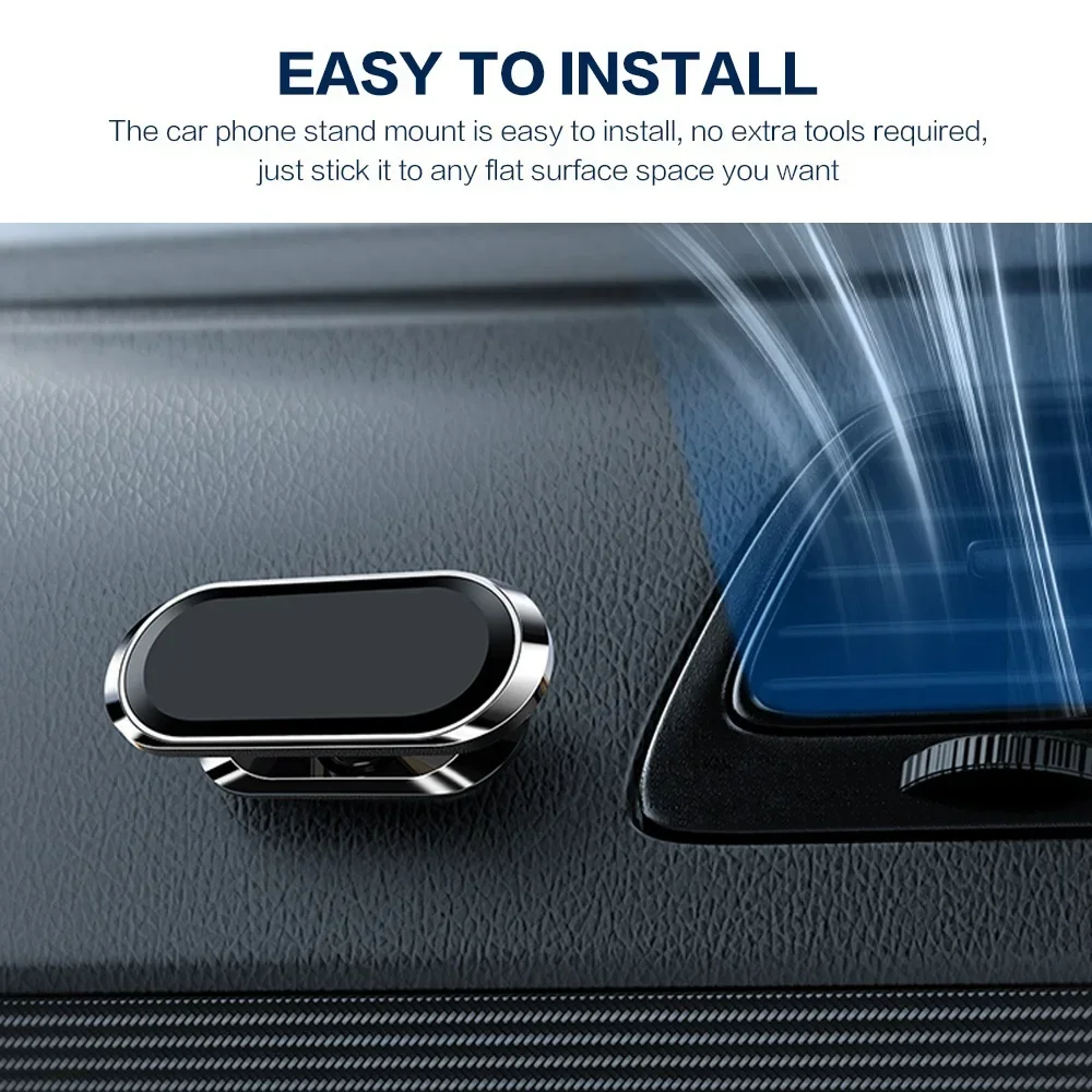 Suporte magnético para telefone de carro com rotação de 360 graus Suporte universal para painel de montagem para smartphone