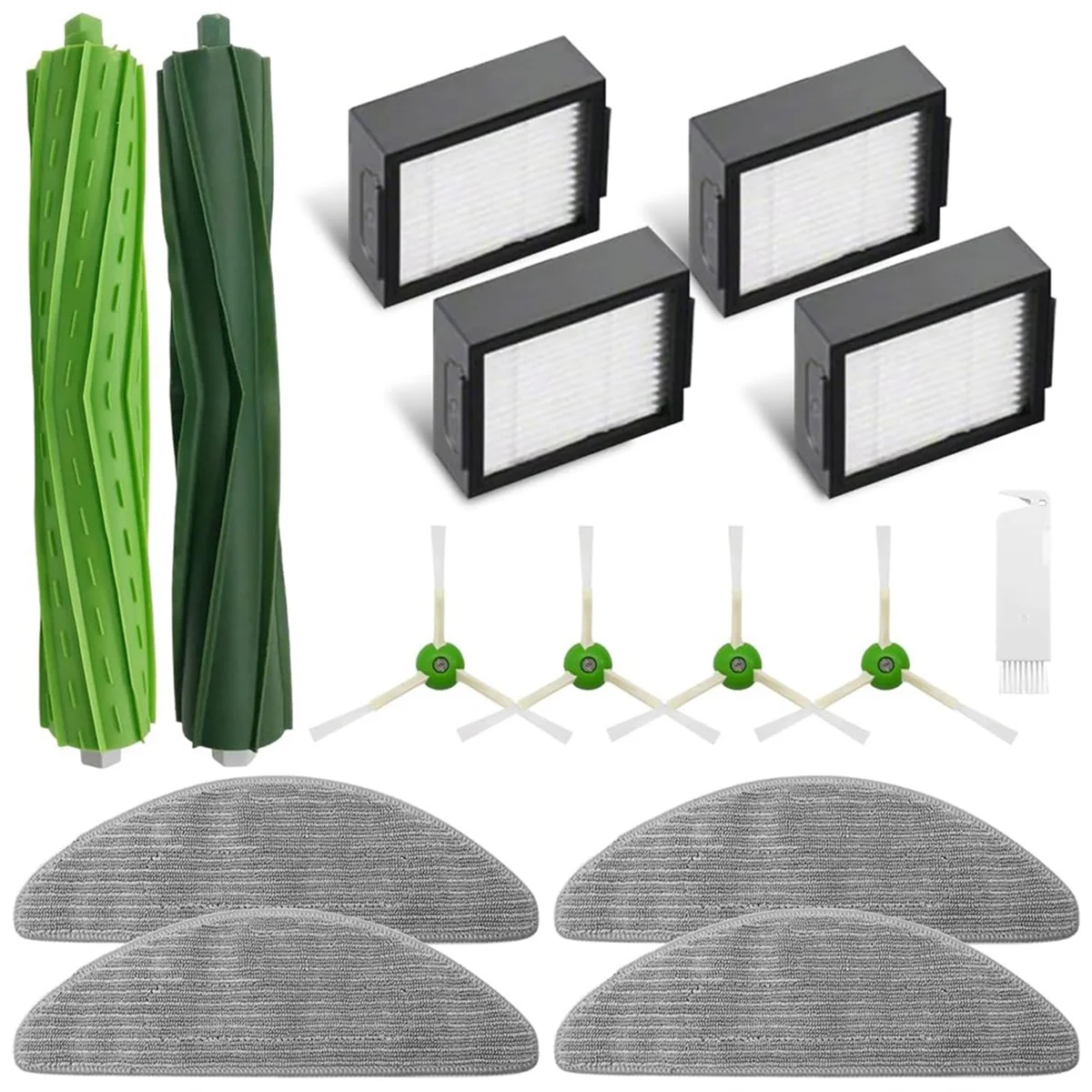

IDS-For iRobot Roomba Combo I5, I5+,J5, J5+ Robot Vacuum Cleaner Main Side Brush Hepa Filter Mop Cloth Pads