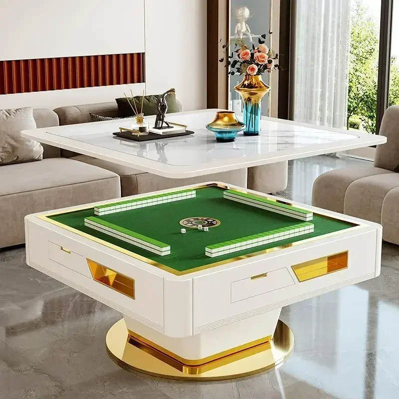 

A Luxury Mahjong Table Automatic Household Mahjong Machine Stone Plate Electric Special Table for Playing Cards Coffee Table